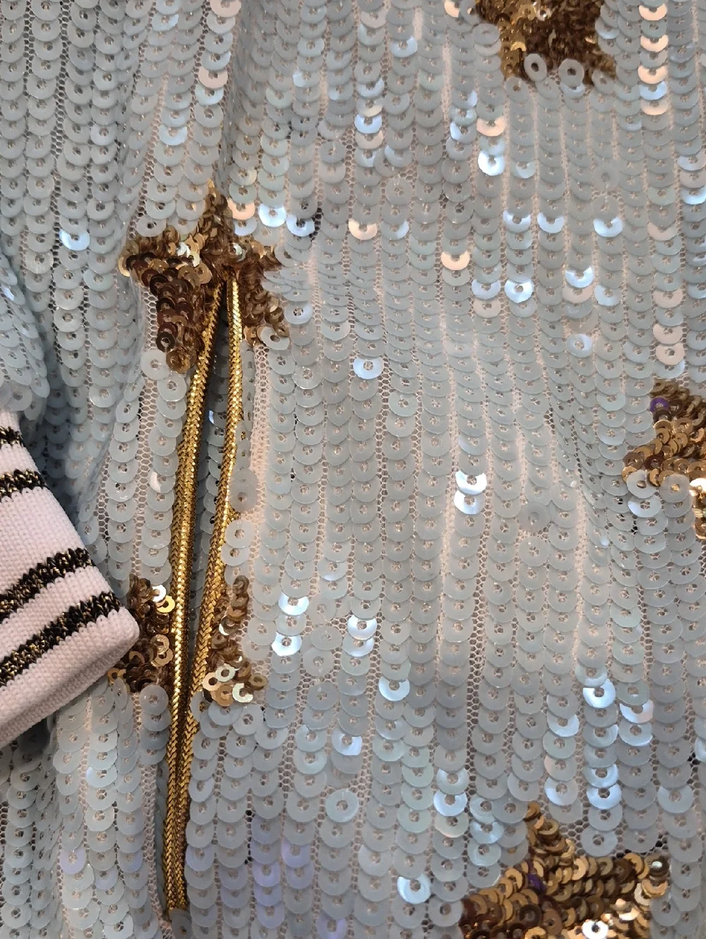 Lola and The Boys Galaxy Sequin Bomber Jacket